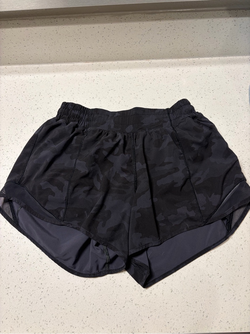lululemon athletica Black Camo Athletic Shorts